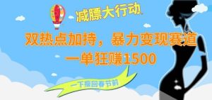 双热点加持,暴力变现赛道,一单狂赚1500-创业资源网