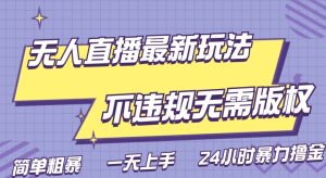 无人直播2.0玩法,不违规无需版权,简单粗暴,暴力撸金,小白日躺赚500-创业资源网