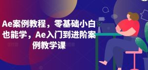 Ae案例教程，零基础小白也能学，Ae入门到进阶案例教学课-创业资源网