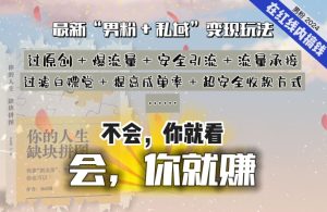 2024，“男粉+私域”还是最耐造、最赚、最轻松、最愉快的变现方式【揭秘】-创业资源网