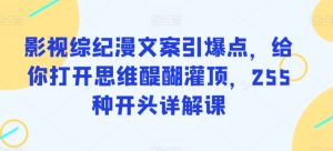 影视综纪漫文案引爆点,给你打开思维醍醐灌顶,255种开头详解课-创业资源网