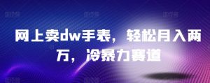 网上卖dw手表,轻松月入两万,冷暴力赛道-创业资源网