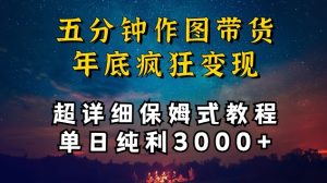 五分钟作图带货疯狂变现,超详细保姆式教程单日纯利3000+【揭秘】-创业资源网