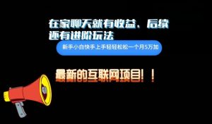 在家聊聊天就有收益，每天200-创业资源网