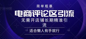 简单粗暴野路子引流-电商平台评论引流大法,无需开店铺长期精准引流适合懒人有手就行-创业资源网