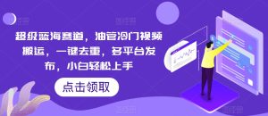 非常瀚海跑道,输油管小众视频搬运,一键去重,多平台分发,新手快速上手-创业资源网