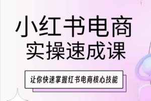 小红书电商实际操作速成课,让你快速把握小红书电子商务核心技能-创业资源网