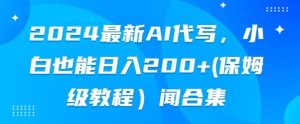2024全新AI代笔,新手也可以快手上手(家庭保姆级实例教程)-创业资源网