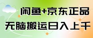 闲鱼+京东正品，无脑搬运赚差价，非常适合新手-创业资源网