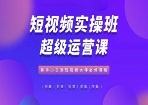小视频实际操作班非常运营课,新手入门到小视频高手必修课-创业资源网