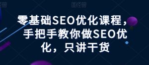 零基础SEO优化课堂,教你如何做SEO提升,只谈干货知识-创业资源网