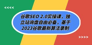 谷歌搜索SEO 2.0实操课,自建站外贸询盘随意必不可少,根据2023谷歌搜索全新优化算法拍摄-创业资源网