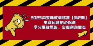 2023淘宝爆款夏令营【第2期】网店运营的必修课程,学习培训爆品构思 实现盈利提高-创业资源网