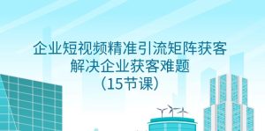 企业短视频精准引流方法引流矩阵拓客,处理营销获客难点-暖阳网-优质付费教程和创业项目大全-创业资源网