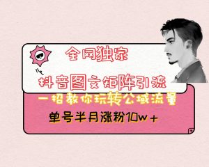 抖音图文引流矩阵引流方法日引百粉，不用拍摄视频不需要漏脸，看了就能直接实际操作-创业资源网