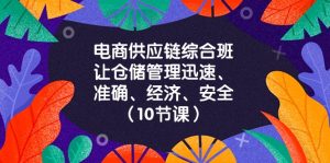 电商供应链综合班，让仓储管理迅速、准确、经济、安全！-创业资源网