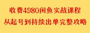 收费标准4980闲鱼平台新版本实战演练实例教程 亲自测试百货单号月入2000 可引流矩阵实际操作-创业资源网