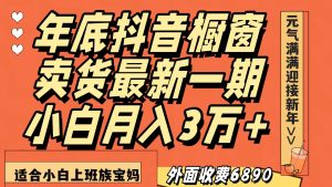 最新一期抖音商品橱窗冬天卖东西小白单账户月入3万 在家里也要做,无成本费仅需实行就可以-创业资源网