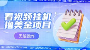 新手没脑子新项目,播放视频放置挂机撸美元,收看越长盈利越大-创业资源网