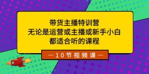 卖货主播夏令营:不论是经营或网络主播或新手入门,都很适合听得课程内容-创业资源网