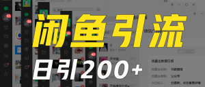 外边收6980闲鱼引流法,日引200 自主创业粉,每日平稳2000 盈利,家庭保姆级实例教程适宜居家生活做-创业资源网