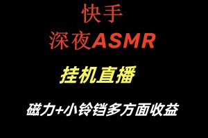 快手视频深更半夜ASMR放置挂机直播间磁性 小玲铛各个方面盈利-创业资源网