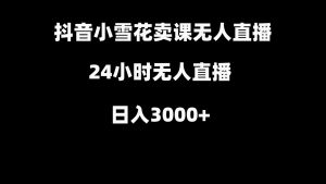 抖音小小雪花卖修补收纳整理课堂教学在线课程，无人直播日入3000-创业资源网