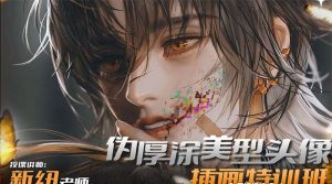 iPad插画课伪厚涂美形头像插画训练营-创业资源网