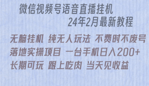 网上直播没脑子放置挂机落地式实际操作新项目,单日躺着赚钱盈利200-创业资源网