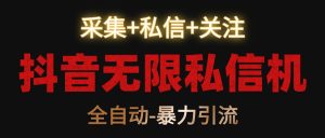抖音无限私聊机!收集 私聊 关心,自动式暴力行为引流方法!-创业资源网
