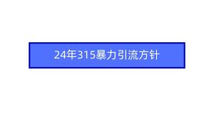 2024年自媒体爆款视频制作,快速涨粉暴力引流方针!-创业资源网