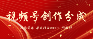微信视频号写作分为方案,24年全新受欢迎游戏玩法,单日盈利破8000 【蓝海项目】-创业资源网