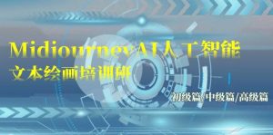 Midjourney-AI人工智能技术 文字绘画培训班：初中级篇/初级篇/高端篇-创业资源网