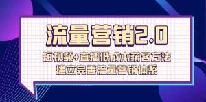 流量营销2.0：短视频+直播低成本获客方法，建立完善流量营销体系-创业资源网