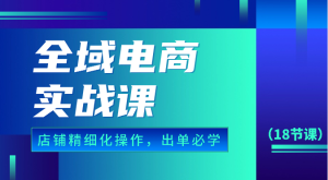 示范区电子商务实战演练课,个人店铺精细化管理操作步骤,开单必会具体内容-创业资源网