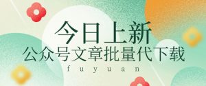 信息不对称做兼职小程序，微信文章快速下载，零成本月盈利3000 【短视频 手机软件】-创业资源网