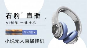 右豹小说集无人直播放置挂机吸钱新项目,简便易行收益稳定, 月入1000-创业资源网