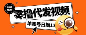 零撸代发视频,单账号每天撸13元,零粉丝就可以撸,新手福利!-创业资源网