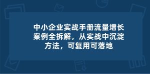 中小企业实操手册-流量增长案例拆解，从实操中沉淀方法，可复用可落地-创业资源网