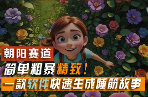 运用一款软件5分钟左右一条爆品睡筋小故事，简单直接精美！新手月入2w-创业资源网