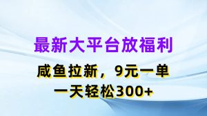 全新蓝海项目,淘宝闲鱼放褔利,引流一单9元,轻松日入300-创业资源网