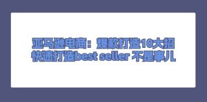 亚马逊电商:爆款打造10大招,快速打造best seller 不是事儿-创业资源网