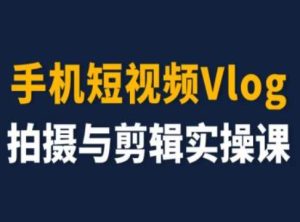 手机小视频Vlog拍照与视频剪辑实操课,小白变高手-创业资源网