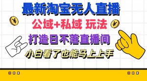 全新淘宝网无人直播 公域流量 公域游戏玩法打造出真正意义上的日未落直播房间 新手看过也可以…-创业资源网