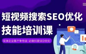 实体线抖音搜转现课,短视顿seo提升专业技能-创业资源网