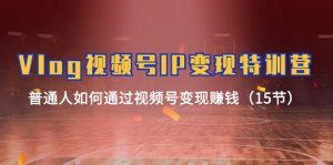 Vlog 视频号IP变现特训营,普通人如何通过视频号变现赚钱-创业资源网