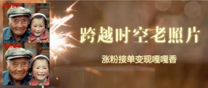 跨越时空的老照片动起来,增粉接单子倍儿香-创业资源网