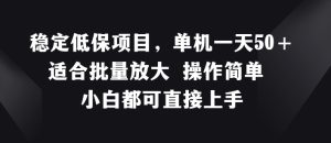平稳低保户新项目,单机版一天50 适宜大批量变大 使用方便 小白都可直接上手【揭密】-创业资源网
