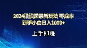 2024撸快递最新玩法零成本新手小白日入1000+-创业资源网