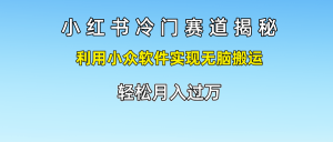 小红书的小众跑道揭密,运用小众软件完成没脑子运送,轻轻松松月入了万-创业资源网